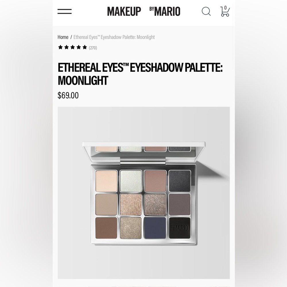 Makeup by Mario Ethereal Eyes Palette In Moonlight
